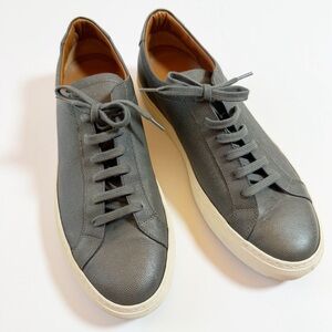 Common Projects Achilles Low Sneakers Pebbled Grey Leather EU 42